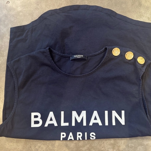 ❤️Balmain Black Sleeveless Top - Picture 6 of 9